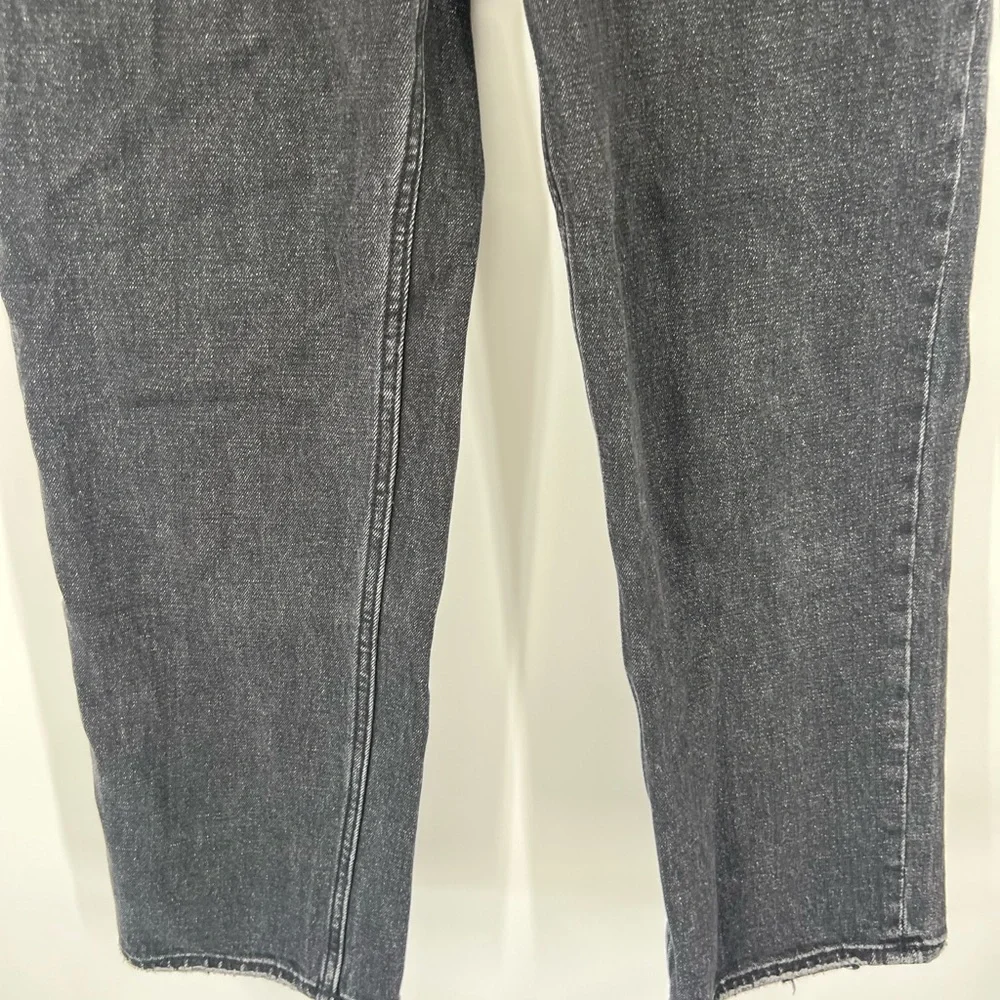 Abercrombie & Fitch Curve Love The Ankle Straight Jeans Ultra High Rise Black